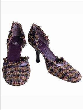 Cause & Effect "Rafe" Boucle Fabric Dorsay Heels- Sz. 7